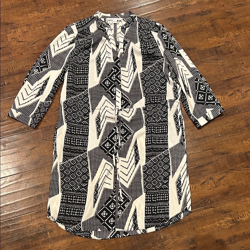 Diane Von Furstenberg Monochrome Patterned Dress